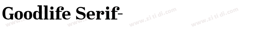Goodlife Serif字体转换